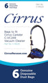 Cirrus Genuine Style C Hepa Vacuum Cleaner Bags 14020 for VC-248 Canister Vac & Kenmore Models, 6 Bags