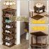 Spaces,5 Entryway,Closet,Corner,Doorway,Skinny Vertical Shoe Rack - Tall Narrow Shoe Rack Organizer for Small Tier