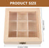 Ciieeo Wood Tea Storage Organizer with Clear Acrylic Top, 9 Compartments for Tea Bag Storage