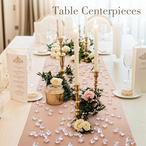 DomeStar Fake Ice, 150PCS Plastic Diamonds, Acrylic Rocks for Wedding Party Table Scatter