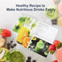 KOIOS 900W Personal Blender for Smoothies and Shakes, Includes 2 No-BPA 22 oz Portable Bottles and Lids