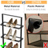 5 Closet Metal Shoe Stand, Tier Vertical Shoe Rack, Narrow Shoe Rack for Small Space Saving Shoe Tower Sturdy, Free