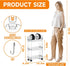 3 Tier Slim Rolling Storage Cart with Wheels for Small Space,Clear Modern Design Slim Utility Cart Suitable as Bathroom