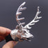 Stainless Deer Stag Head Wine Pourer, Unique Bar Accessories, Birthday and Wedding Gift, Silver White