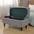 Lussenwert Ottoman Cover Rectangle, Stretch Jacquard Storage Ottoman Cover Rectangle Removable Storage Bench Cover