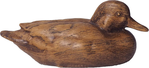 Hymmah Wooden Texture Duck Home Decor Statue Rustic Home Decorations for Living