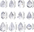Decoration,Pack 12 H&D Clear Jewelry Crystals Pendants Chandelier Lamp Lighting Drops Prisms Hanging Glass Prisms Parts