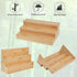 2 Pack Countertop Spice Rack Riser for Cabinet, Bamboo Spice Organizer Display Shelf for Kitchen
