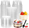Ysglory 50 Pack 12 oz Plastic Dessert Cups Clear Acai Bowls with