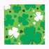 St Patrick's Day Paper Plates and Napkins | Green Shamrock Print Tableware | Bulk Disposable Party Supplies