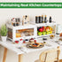 Countertop, 4-Side BAMBANG Bamboo Bread Box for Kitchen Extra Large Farmhouse Bread Box with Clear Panels, Wooden Bread