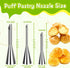 Suuker 3 Pieces Stainless Steel Cream Piping Tips - Long Nozzle Decor for Pastry Icing and Decorating