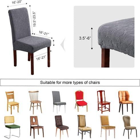 Waterproof Dining Chair Covers, Stretch Parsons Chair Slipcover for Dining Room Kitchen, Removable and Washable