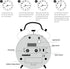 Loud Alarm for Deep Sleepers, 4'' Retro Twin Bell Alarm Clock with Backlight for Bedroom and Home Decoration (Retro