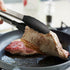 Long Kitchen Grill Tongs, Heavy Duty Stainless Steel with Locking Heat Resistant Non-Stick Silicone Tips