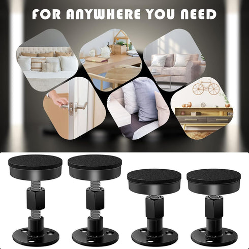 RAIHOMKIT 4 Pack Cabinets,30-68mm Headboard Stoppers,Adjustable Threaded Bed Frame Anti-Shake Tool,Bed Stoppers