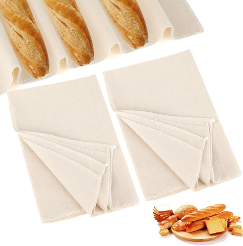 2PCS Proofing Cloth for Bread Baking, 14x18 Inches Reusable Linen Cloth for Dough, Baguettes, Loaves