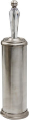 Splash Home Tammy Stainless Steel Toilet Brush with Holder, Durable Bowl Scrubber with Splash Protective Disc Design -
