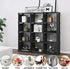 Aocoray 12 Cube Storage Organizer Book Shelves, DIY Open Stackable Bookshelf, Extra Large Plastic Bookcase Rack