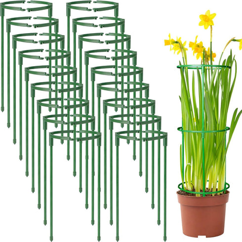 36Packs Plant Support Stake Half Round Plant Support for Indoor Plants, Stackable