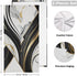 KENADVI Set 2 14"x28" Black and White Hand Towels for Bathroom of Soft Absorbent Marble Gold Texture Stone Abstract