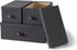 Soul & Lane Dark Gray Decorative Storage Boxes with Lids - Set of 3 Sturdy Cardboard Organizers for Home