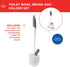 16 5 5.5 Clorox Under-Rim Toilet Bowl Brush with Corner Storage Caddy, x x