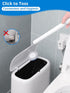 TidyTale Set, 12 Disposable Toilet Cleaner Wand and Holder Wall Mounted Toilet Bowl Brush Kit with Refill Heads