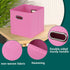 Set of 3 Black Foldable Storage Cubes Bins, Fabric Storage Box Organizer Baskets with Dual Handles for Home Organizer