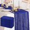 FANPROMS Blue Gauze Table Runner 6 Pack 10FT Boho Cheesecloth Table Runners
