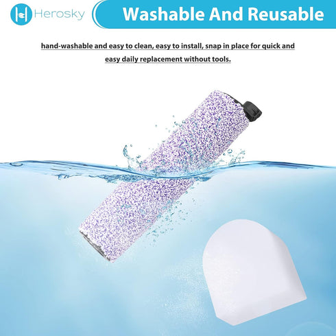 2 Brush and Filter Kit for Shark WD101 HydroVac XL, Fits Shark AW302 WD201 WD100 WD200, Replace Part WDFF1 WDB1