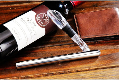Wine Chiller Ice Red Wine Bottle Stainless Steel Cooler Stick with Aerator and Pourer Accessory