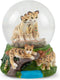 Elanze Designs Endangered Clouded Leopard 100MM Glitter Water Wind Up Musical Snow Globe, Plays Tune