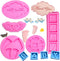 Baby Shower Fondant Molds (5 Pack) - Cute Silicone Chocolate Feet and Clothes Molds for Cake Decorating