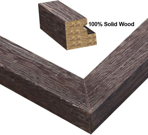 RPJC 5x7 Picture Frames, Solid Wood High Definition Glass for Table Top Display and Wall Mounting