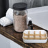 Aoheuo Modern Bamboo Fiber Soap Holder and Dish Combination, Removable, 5.12 Long, 3 Wide, White, 2 Pack