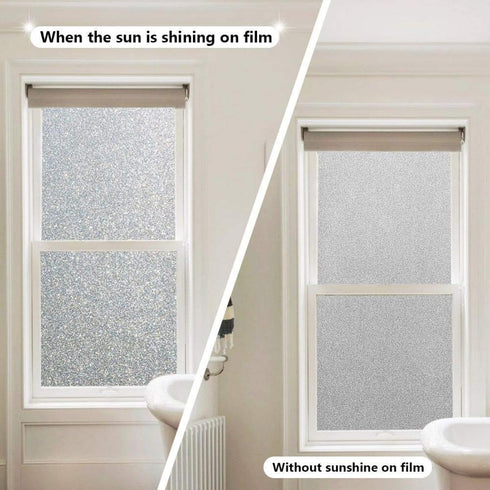 Finnez Frosted Glass Window Privacy Film - Electrostatic Privacy Protection Stickers for Home Living Room