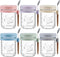 6 Pack Overnight Oats Containers with Lids and Spoons, 16 oz Glass