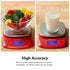 NUTRI FIT Ultra Slim Digital Kitchen Food Scale in Red/Stainless Steel, 1g Increment Measure for Coffee Making