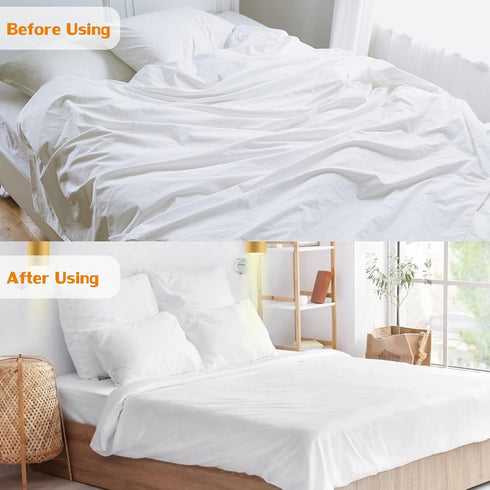 Korlon 4 Pack Bed Sheet Clips, Adjustable Heavy Duty Fitted Sheet Straps for Bed Mattress Cover Sofa Cushion