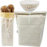 Hook&Loop Cotton Bread Bag with Beeswax Lining 2Pack, 16.5x12.5in Unbleached Cloth Bees