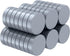 SMARTAKE 45 Pcs Small Round Refrigerator Magnets, Multi-Use Premium Neodymium Office Magnets for Home and School (Grey)