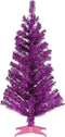 National Tree Company Artificial Christmas Tree - Pink Tinsel, Includes Stand, 3 Feet
