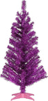 National Tree Company Artificial Christmas Tree - Pink Tinsel, Includes Stand, 3 Feet