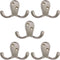 Design House 207761 Wall-Mounted Double Hook for Coat Hat, Towel Robe in Bathroom or Closet Satin Nickel 10-Pack