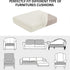 High Stretch Water Repellent Sofa Seat Cushion Covers for RV Dinette, Small Cream Furniture Protector Slip Cover