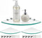 Kingrol 3 Pack Glass Bathroom Shower Shelves, Extra Thick Wall Mounted Shelves,