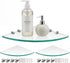 Kingrol 3 Pack Glass Bathroom Shower Shelves, Extra Thick Wall Mounted Shelves,