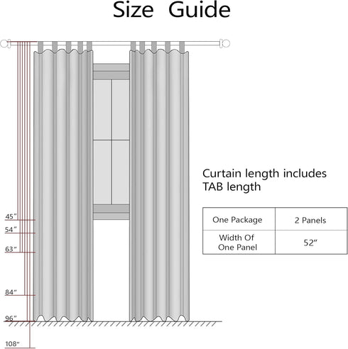 Country Curtains,63 Inch KOUFALL Boho Nursery Decor Neutral,Rustic French Decor for Living Room Kids Bedroom The Home