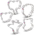 Zoo Faces Cookie Cutters 5-Pc. Set, Giraffe, Lion, Hippo, Elephant, Bear Faces, Made in the USA